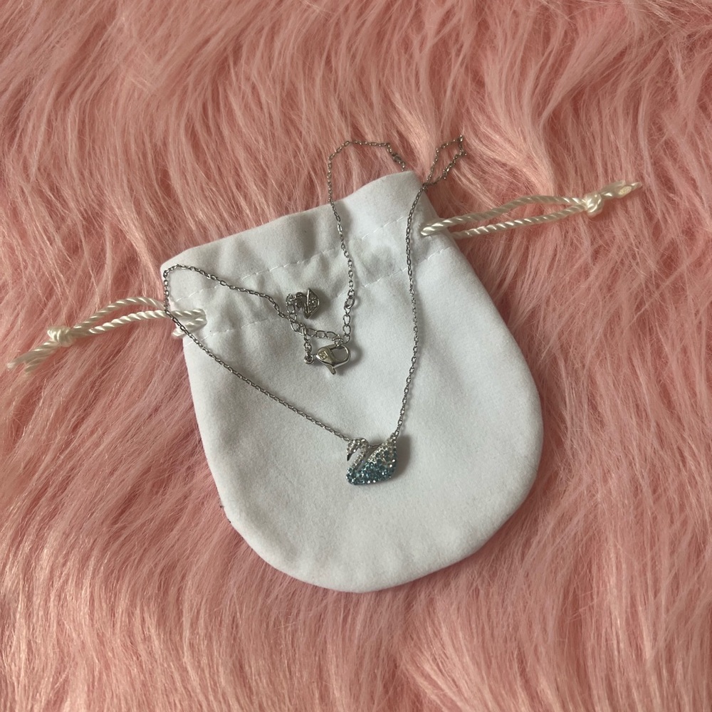 Swarovski Blue Swan Necklace